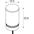 M-POL M głowica lampa zewn. antracytowa DALI Louver H25,9cm fi 12.26cm LED 11 W, 190/210 lm, 2700/3000 K, CRI90 50000h IK10