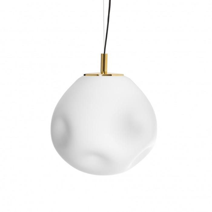CLOE 3 lampa wisząca rozeta fi 48 cm 3 x 25W LED E27 chrom, czarny, złoty, klosz szkło białe - 11068303