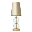 COCO lampa stołowa H54cm, LED E27 25W złoty, transparentny, abażur szampański ze złotem - 41091107