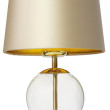 COCO lampa stołowa H54cm, LED E27 25W złoty, transparentny, abażur szampański ze złotem - 41091107