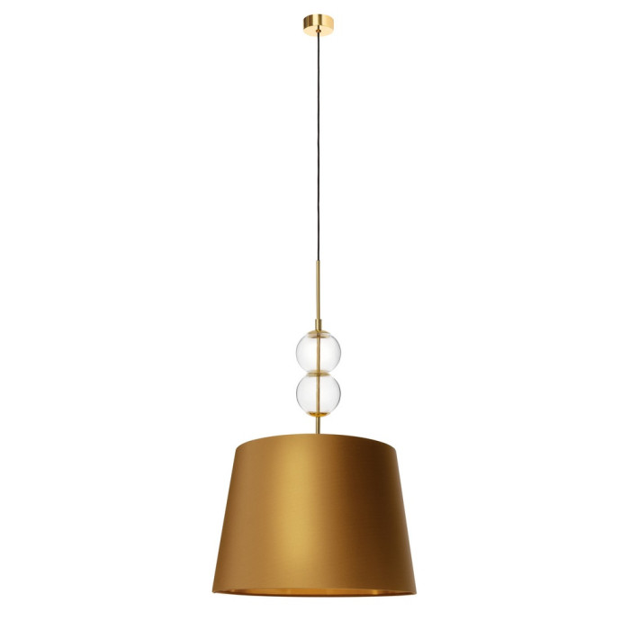 COCO L lampa wisząca 1 x 25W LED E27 złoty, transparentny, abażur stare złoto ze złotem - 11102105
