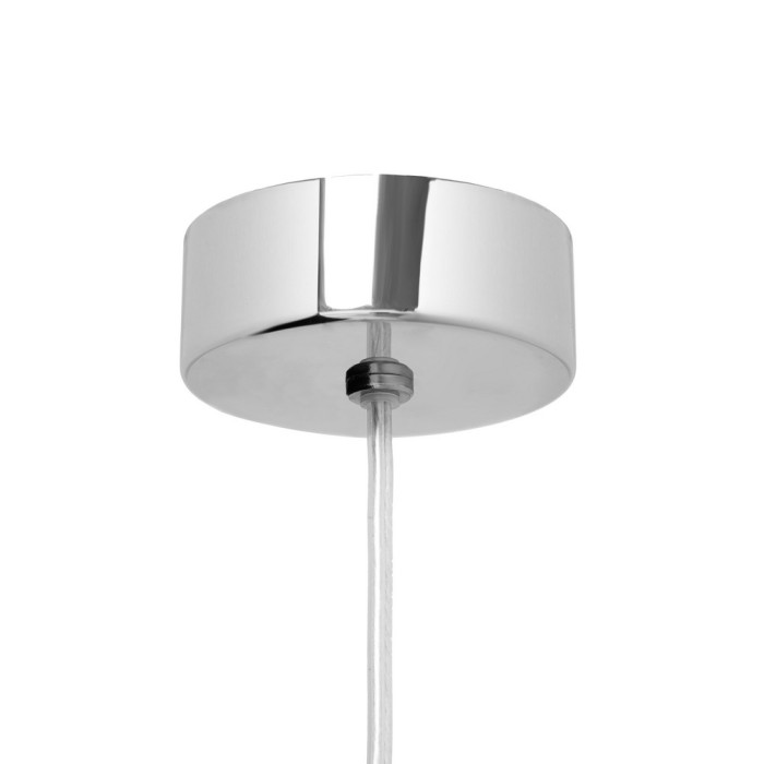 CUMULUS VERTICAL 1 lampa wisząca 7 x 9W LED E14 chrom, klosz biały fi 12 cm - 10758703