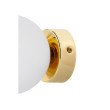MIJA kinkiet lampa ścienna kula złota/biała E14 1 x 9W klosz szklany biały fi 12 cm, IP44 - 20764105