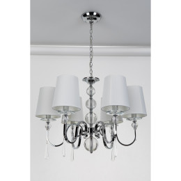 CHARLOTTE lampa wisząca biały fi70 cm metal szkło tkanina nowoczesny P0109 CHARLOTTE lampa wisząca biały fi70 cm metal szkło tkanina nowoczesny P0109