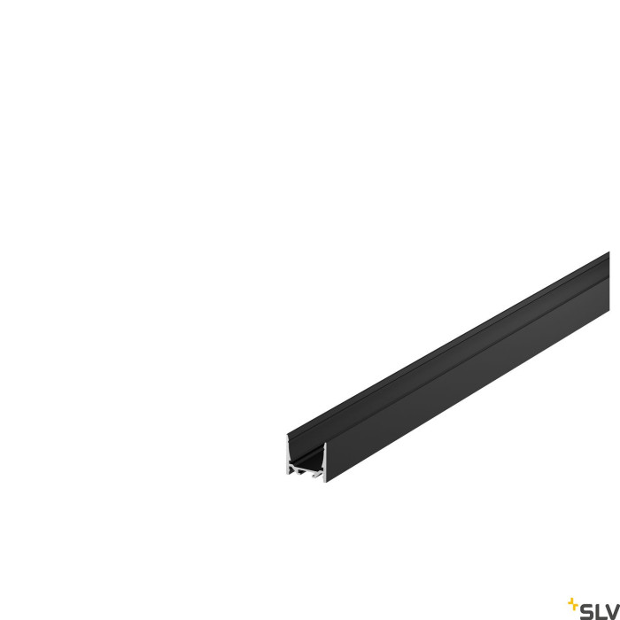 GRAZIA 20, profil natynkowy, LED, standardowy, gładki, 3m, kolor czarny