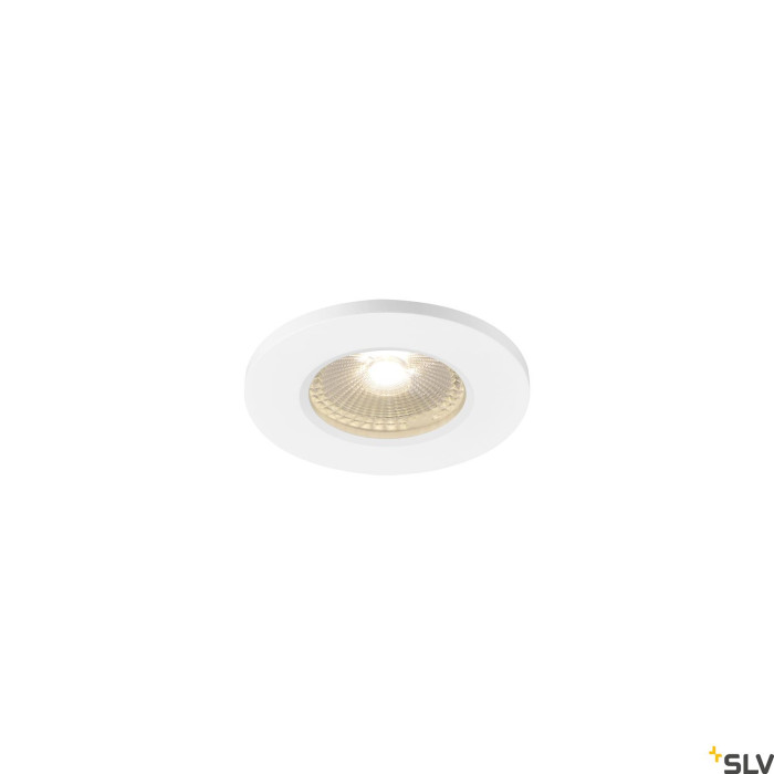 KAMUELA, przeciwpożarowa lampa sufitowa wpuszczana, LED, 3000K, kolor biały, 38°, ściemnialna, IP65