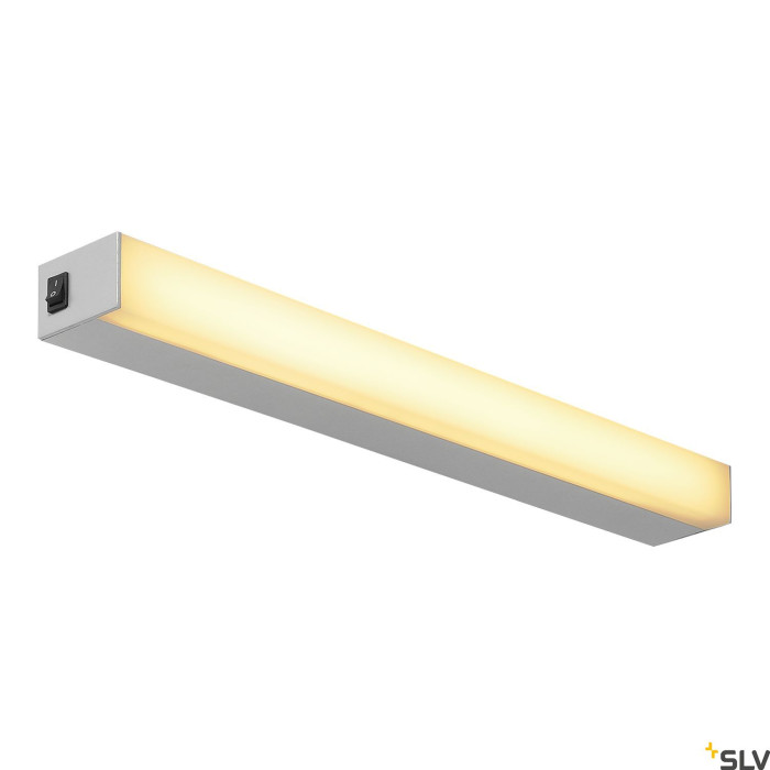 SIGHT LED, lampa ścienna i sufitowa, z wyłącznikiem, 600mm, kolor srebrny - 1001285