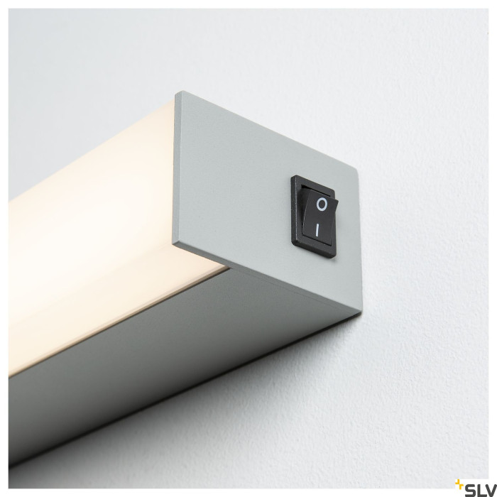 SIGHT LED, lampa ścienna i sufitowa, z wyłącznikiem, 600mm, kolor srebrny - 1001285
