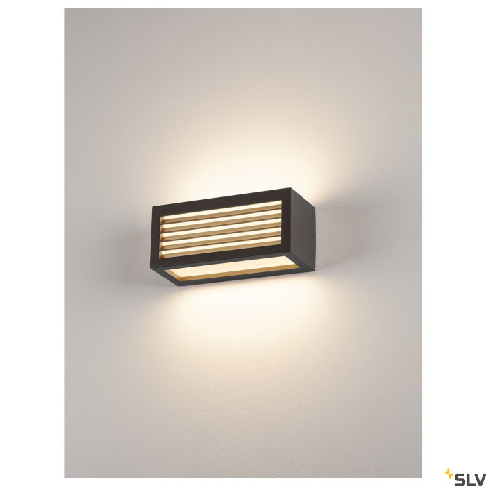 BOX_L, lampa ścienna i sufitowa natynkowa LED, kolor antracytowy, IP44, 3000K, 19W