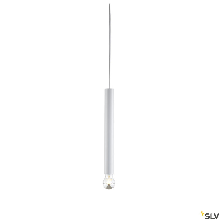 FITU PD E27, lampa wisząca,  kolor biała, przewód 5m bez zakończenia