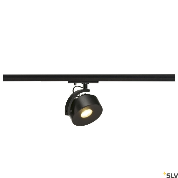 1~ KALU TRACK, lampa LED do systemu 1-fazowego,  kolor czarny, 3000K, z adapterem 1-fazowym