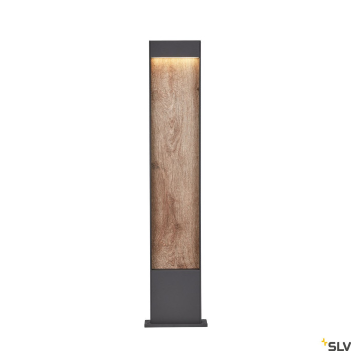 FLATT POLE 100, zewnętrzna lampa stojąca LED, 3000 K, IP65, kolor antracytowy/brązowy