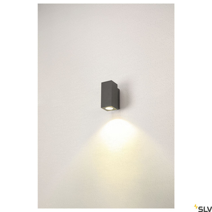 ENOLA SQUARE S, single lampa ścienna natynkowa LED, kolor antracytowy