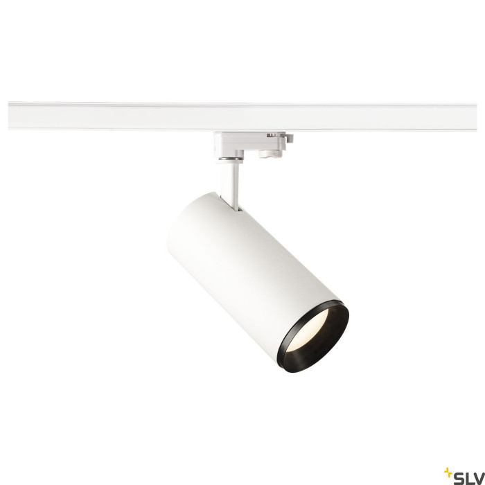 3~ NUMINOS® PHASE L, lampa z systemem 3-fazowym, biała/czarna 4000 K 36°