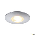 DEKLED, lampa wpuszczana, LED, 3000K, okrągła, kolor srebrny metaliczny, 1W