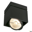 KARDAMOD lampa sufitowa jednopunktowa, QPAR111, kwadratowa, czarna matowa, maks. 75W - 117100