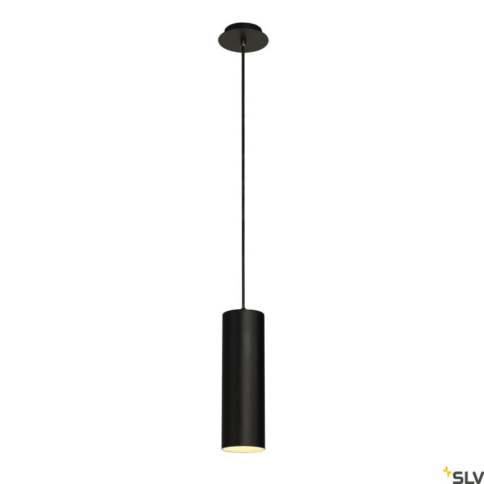 ENOLA, lampa wisząca, A60, okrągła, kolor czarny matowy, E27, maks. 60W, z czarną rozetą