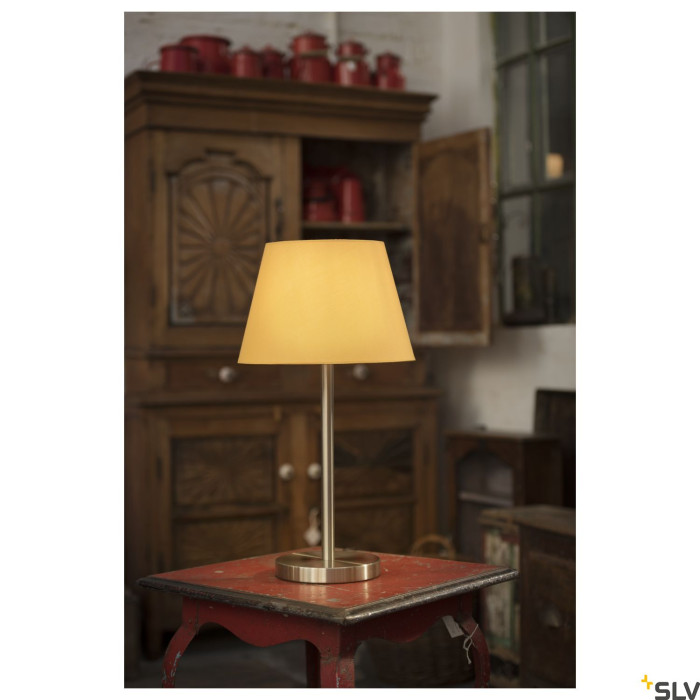 FENDA, lampa stołowa, podstawa lampy, A60, metal szczotkowany, bez abażuru, maks. 60W