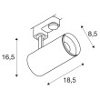 3~ NUMINOS® PHASE M, lampa z systemem 3-fazowym, biała/czarna 4000 K 60° - 1004192