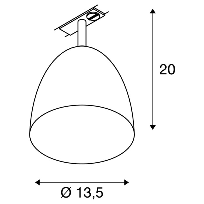 1~ PARA CONE 14, QPAR51, lampa do systemu 1-fazowego, kolor biały/złoty, z adapterem 1-fazowym