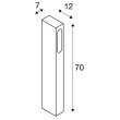 SLOTBOX 70 lampa podłogowa zewnętrzna, LED, 3000K, IP44, kwadratowa, antracytowa, D/S/W 12/7/ 70, 4W - 232145