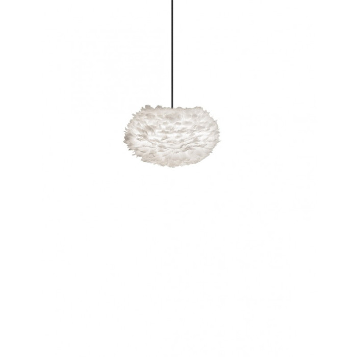 Lampa klosz z piór Eos medium Ø 45 cm, wys.30 cm, biały, do lampa wisząca, stojąca, stołowa - 02010