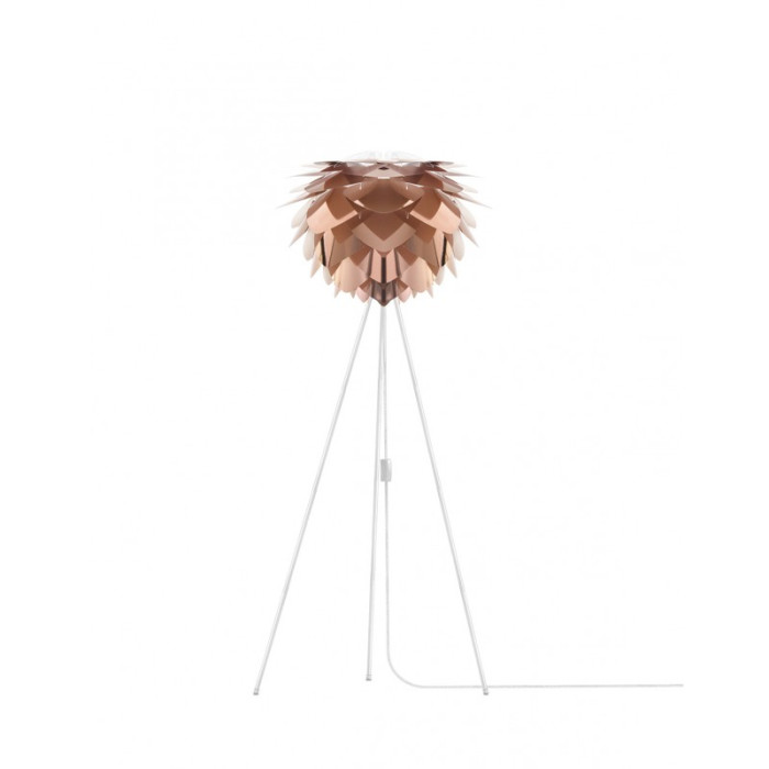 Lampa klosz Silvia copper Ø 50 cm, wys.41 cm biały & miedź, do lampa wisząca, stojąca, kinkiet - 02030