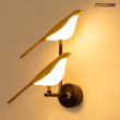BIRD TWIN lampa ścienna motyw 2 ptaki, biały / złoty H20cm BIRD TWIN lampa ścienna motyw 2 ptaki, biały / złoty H20cm
