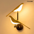 BIRD TWIN lampa ścienna motyw 2 ptaki, biały / złoty H20cm BIRD TWIN lampa ścienna motyw 2 ptaki, biały / złoty H20cm