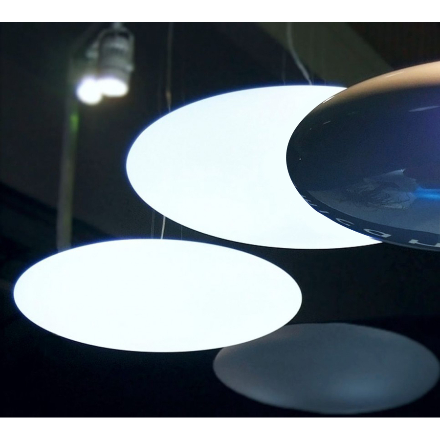Ufo 80, lampa wisząca, 3x1050 lm, przewód transparentny, biała podsufitka - UP080WL3N